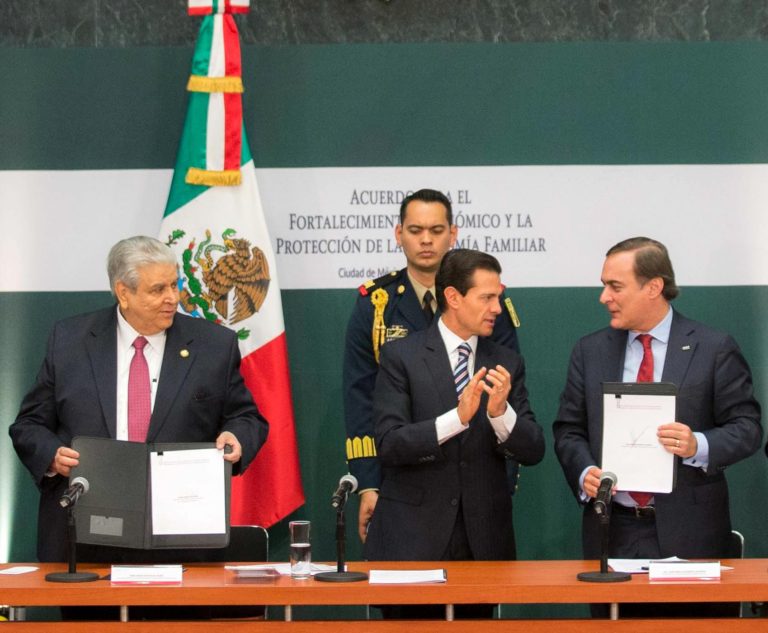 Compromisos del Acuerdo para el Fortalecimiento Económico y la Protección de la Economía Familiar: EPN