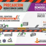 Da a conocer Ayuntamiento de Tuxtla vía de circulación por segunda etapa de remodelación del bulevar Belisario Domínguez