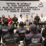 Con estímulos al buen desempeño reconoció Fernando Castellanos a elementos de seguridad pública de Tuxtla Gutiérrez