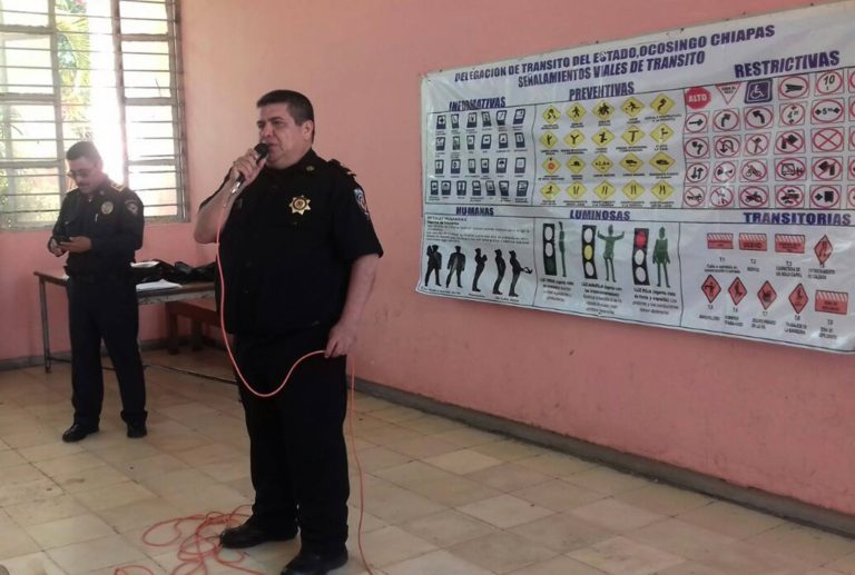 SSyPC imparte en la Selva Lacandona, educación vial en idioma Tzeltal