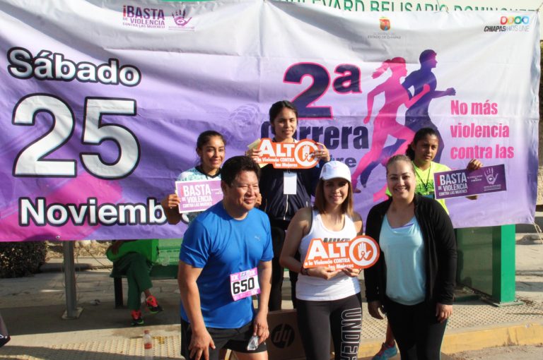 Realizan con éxito segunda carrera para decir: cero tolerancia a la violencia contra las mujeres