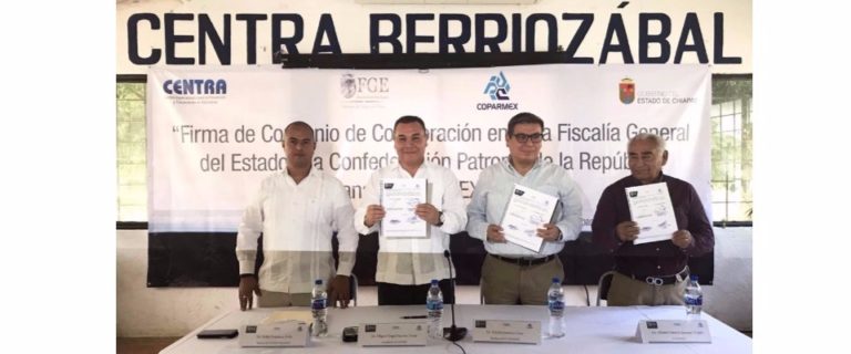 Convenio entre la FGE y Comparmex dará trabajo a egresados del CENTRA