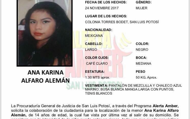 Niña desaparecida de 14 años fue la que asesinaron el sábado