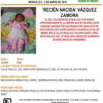 #AlertaAmber por recién nacida desaparecida en #Iztapalapa.