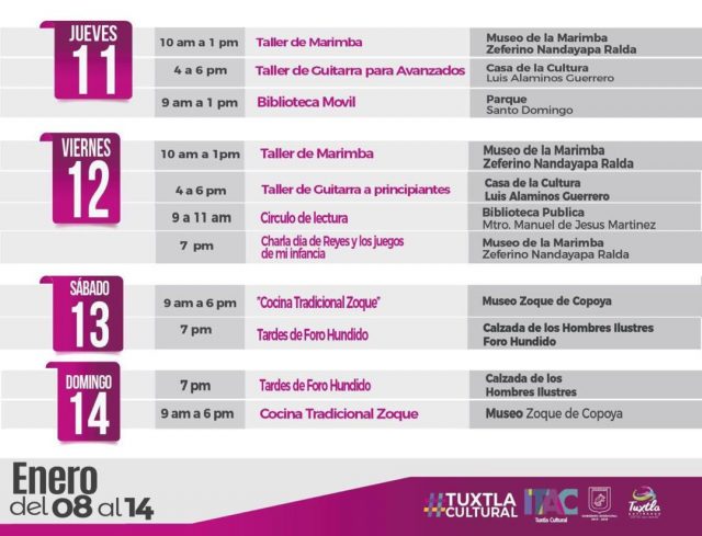 Fin de semana cultural en Tuxtla Gutiérrez