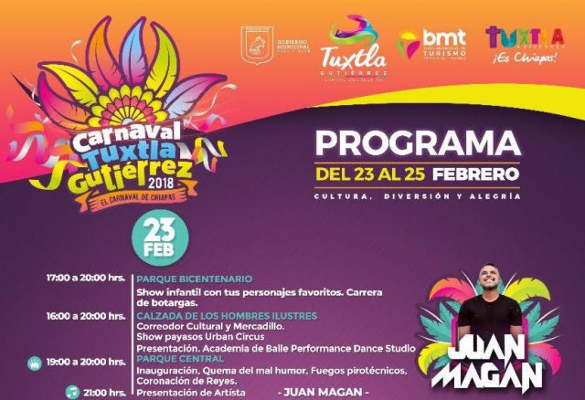 Invita Fernando Castellanos asistir al Carnaval Tuxtla Gutiérrez 2018