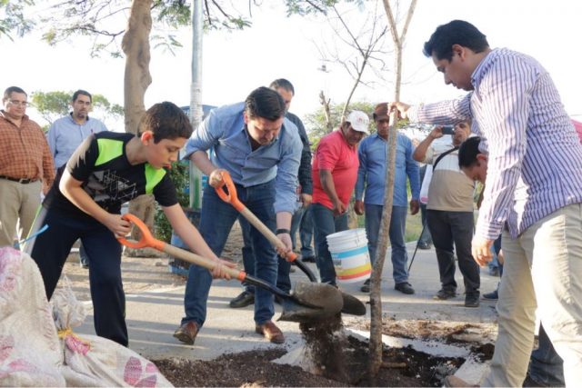 Refuerza Fernando Castellanos la reforestación de espacios públicos en Tuxtla Gutiérrez