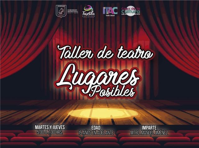 Invita Ayuntamiento de Tuxtla a taller de teatro