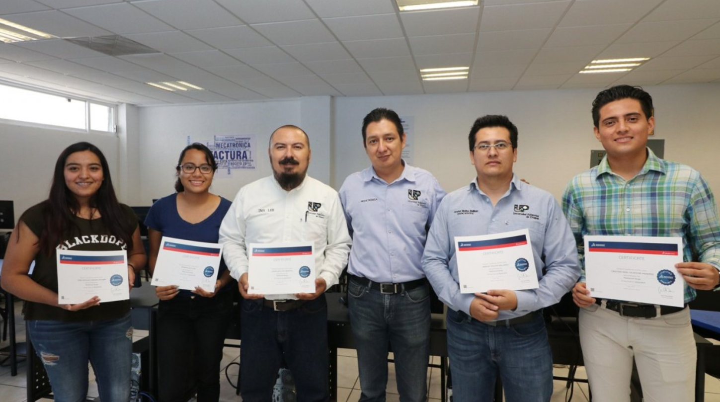 Docentes y estudiantes de la Politécnica de Chiapas obtienen certificación mundial en software de diseño