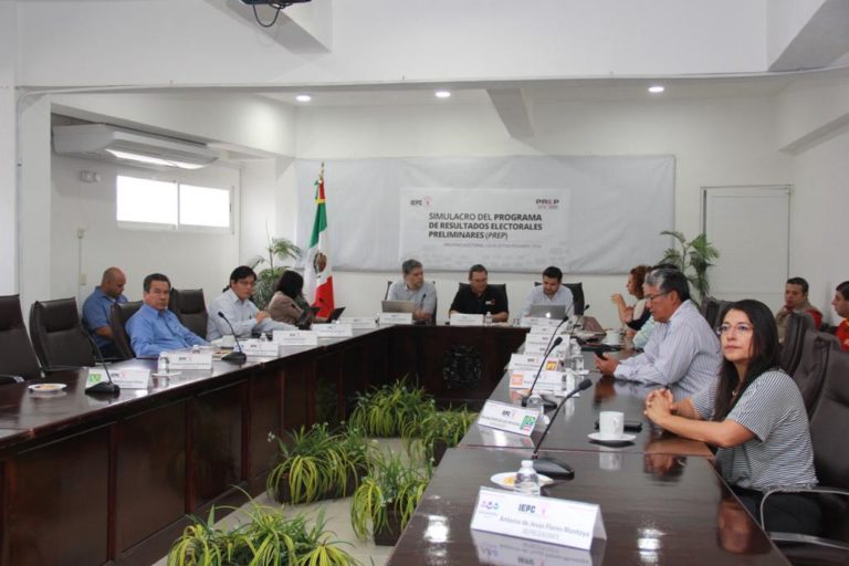 Realizan primer simulacro del PREP desarrollado por IEPC