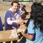 Inaugura Mariano Rosales dos aulas en escuela Telesecundaria en La Sirena.