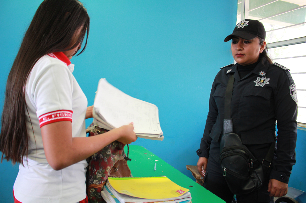 Realiza SSyPC “Operativo Mochila” en secundaria de Tuxtla Gutiérrez
