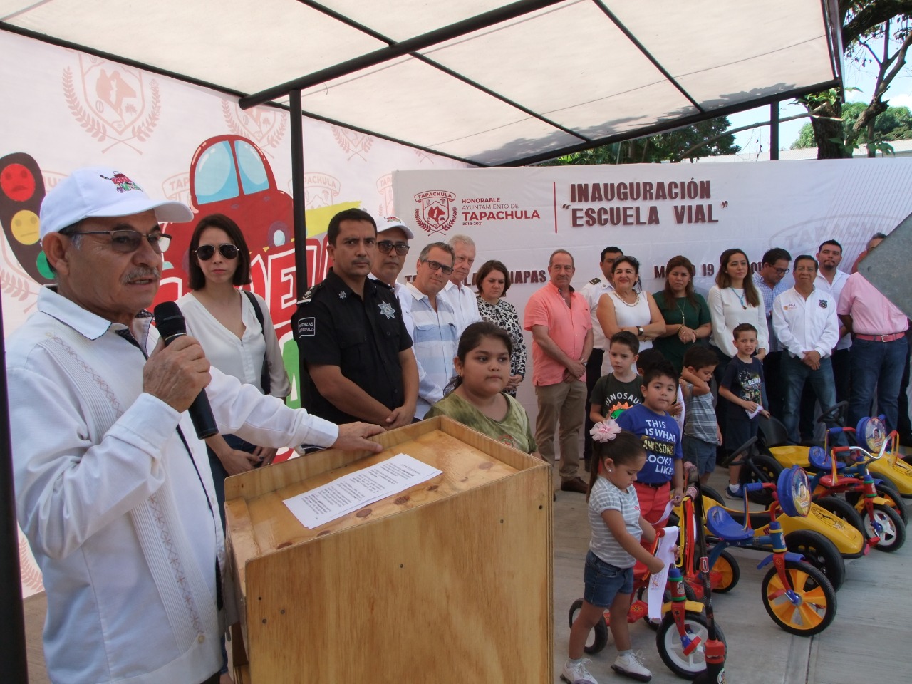 Para promover buenos hábitos en los futuros conductores… Edil Óscar Gurría inaugura «Escuela Vial» en Tapachula