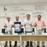 Mariano Rosales acude a firma de convenio de subsidio en materia de seguridad en Tuxtla Gutiérrez.