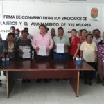 Mariano Rosales firma convenio histórico con tablajeros de Villaflores