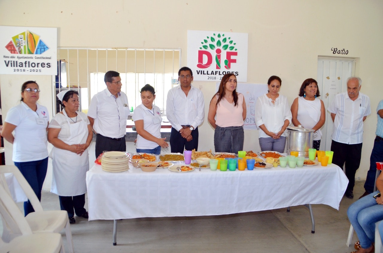 DIF Villaflores sede del curso-taller, preparación de los menús en los desayunos escolares 2019