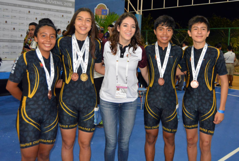 Bronces para Chiapas en Patines Sobre Ruedas en la Olimpiada Nacional 2019