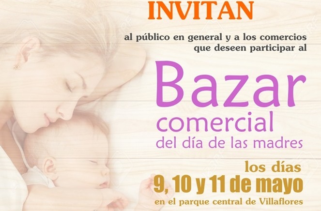 Invitación a Bazar con motivo al Día de las Madres