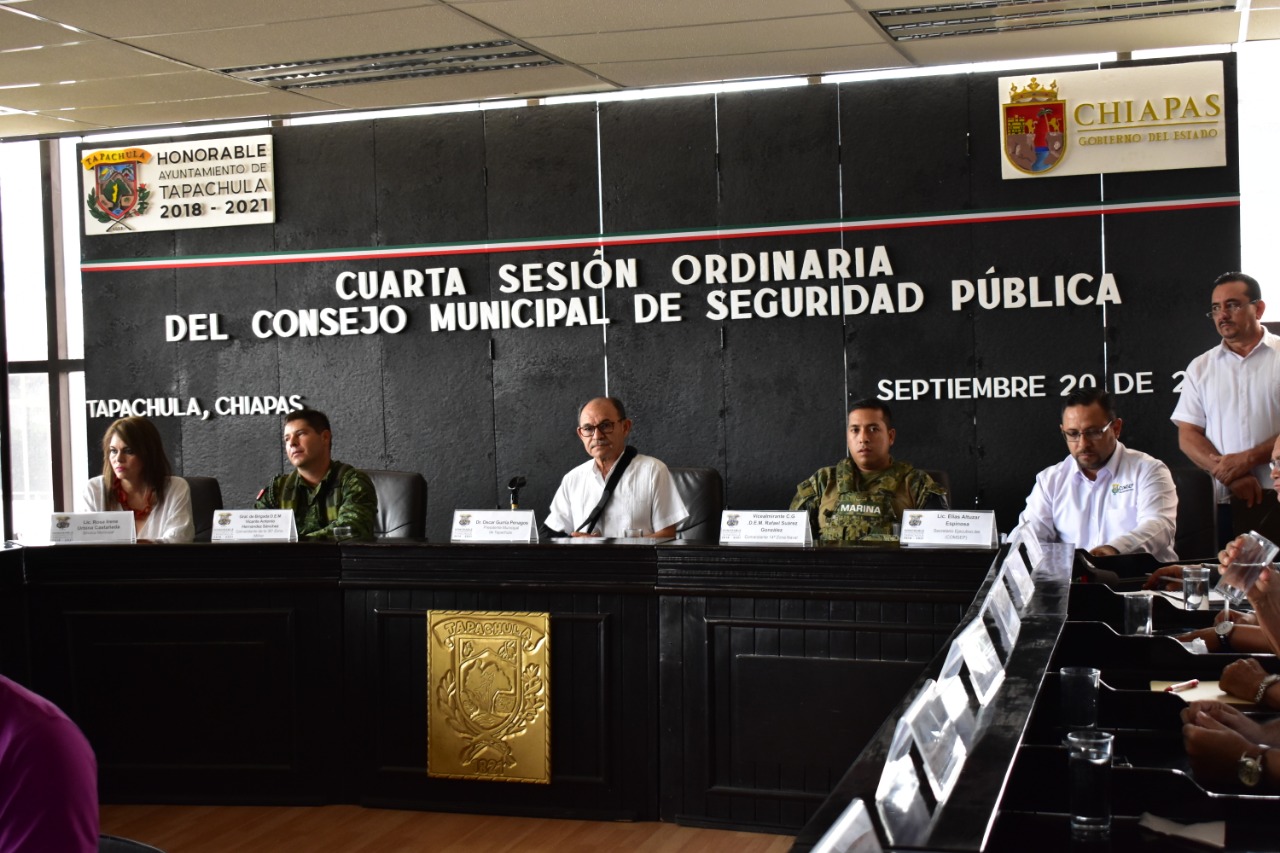 SE REALIZÓ LA CUARTA SESIÓN ORDIANRIA DEL CONSEJO MUNICIPAL DE SEGURIDAD PÚBLICA