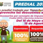 Últimos días de descuentos en materia de Impuesto Predial en Tapachula