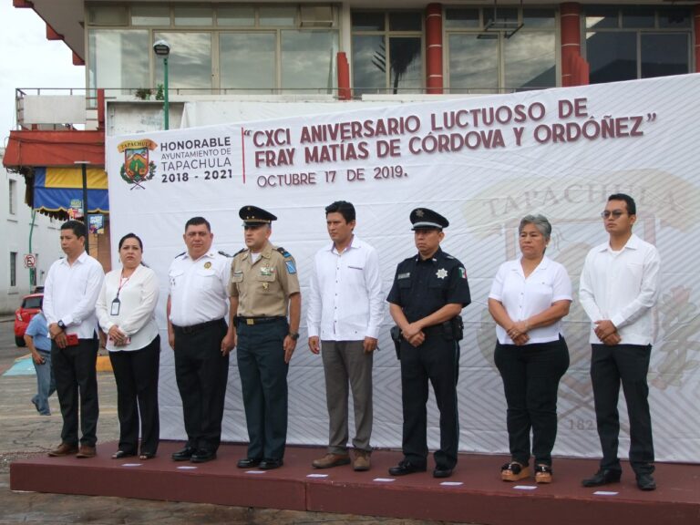 Con la presencia de autoridades civiles y militares… AYUNTAMIENTO CONMEMORA EL CXCI ANIVERSARIO LUCTUOSO DE FRAY MATÍAS DE CÓRDOVA