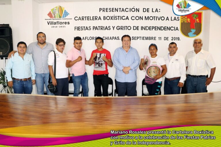 Presentación de la Cartelera Boxística con motivo a las Fiestas Patrias