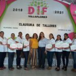 Presidenta del DIF Villaflores clausura talleres técnicos