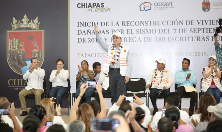 Junto a la Federación, en Chiapas se entregarán 20 mil viviendas reconstruidas el próximo año