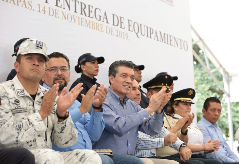 Encabeza Rutilio Escandón acciones para el fortalecimiento a la seguridad en Berriozábal