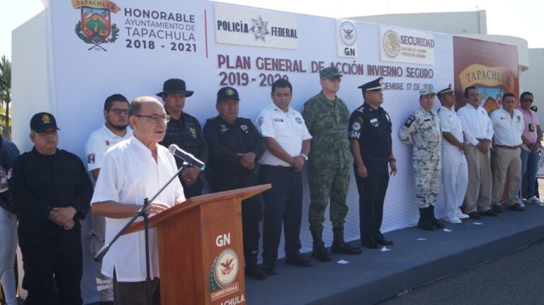 EL PRESIDENTE MUNICIPAL, DR. ÓSCAR GURRÍA PENAGOS, DIO EL BANDERAZO DE INICIO DEL PLAN GENERAL DE ACCIÓN INVIERNO SEGURO 2019-2020