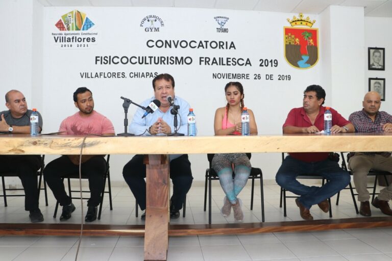 Mariano Rosales Zuarth anuncia el evento de fisicoculturismo que se realizará en Villaflores