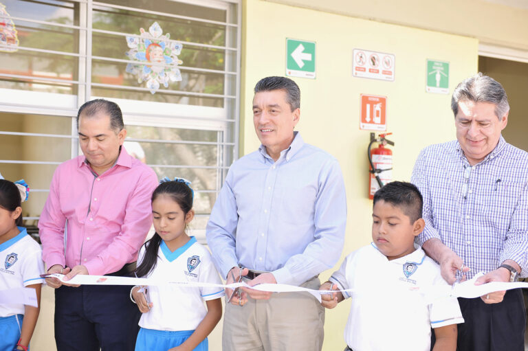 Inaugura Rutilio Escandón aulas dignas en Escuela Primaria “Joaquín Miguel Gutiérrez”