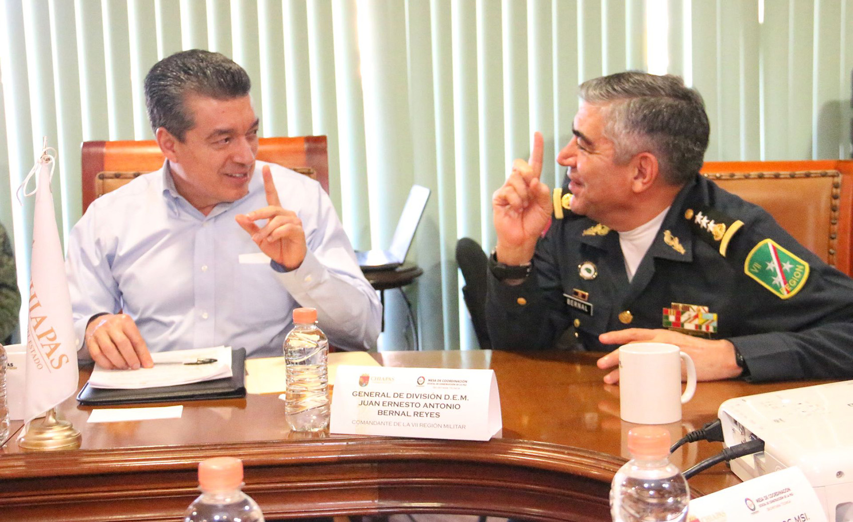 Reitera Rutilio Escandón voluntad para consolidar acciones conjuntas en pro de la seguridad en Chiapas