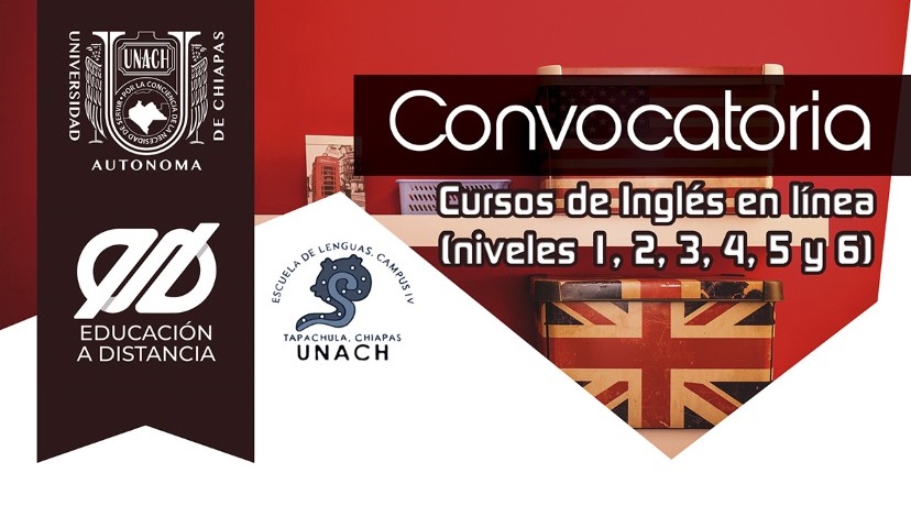 Oferta la Escuela de Lenguas de la UNACH en Tapachula  cursos de inglés en línea