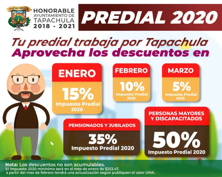 TAPACHULTECOS APROVECHAN DESCUENTOS QUE EL GOBIERNO MUNICIPAL APLICA EN EL PAGO DEL IMPUESTO PREDIAL