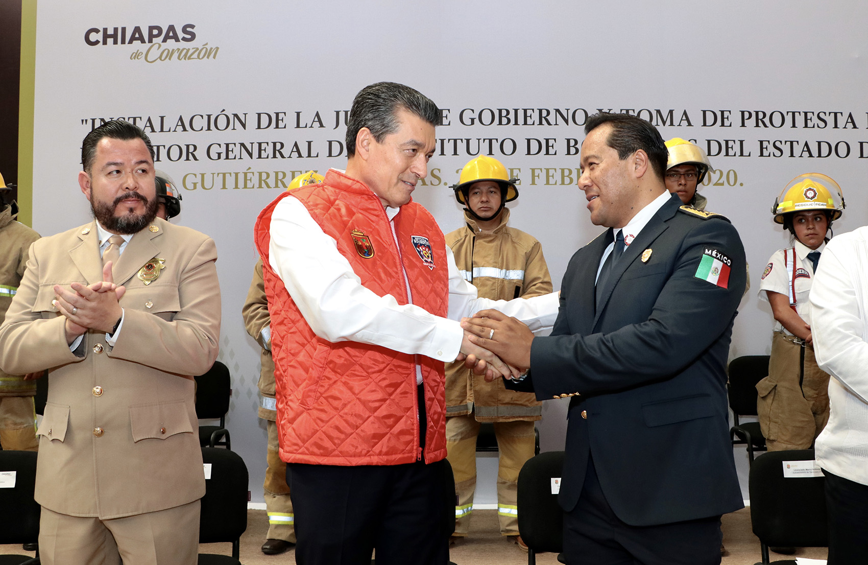 Rutilio Escandón pone en marcha nuevo Instituto de Bomberos de Chiapas