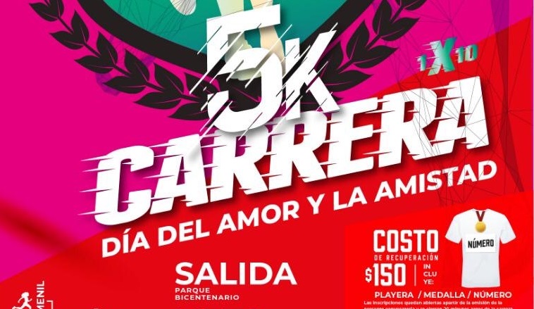 5K Carrera «Día del amor y la amistad» Tapachula