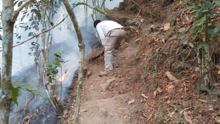 SE ACTIVA PROTOCOLO DE ATENCIÓN POR INCENDIO EN RESERVA DEL VOLCÁN TACANÁ