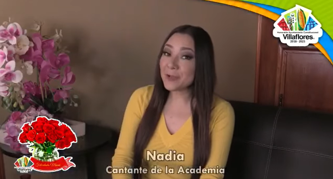 Nadia cantante de la Academia envía una felicitación muy especial a todas las Mamás del municipio de Villaflores