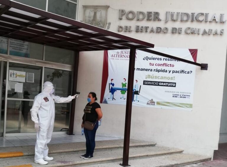 Sanitización permanente en juzgados del Poder Judicial