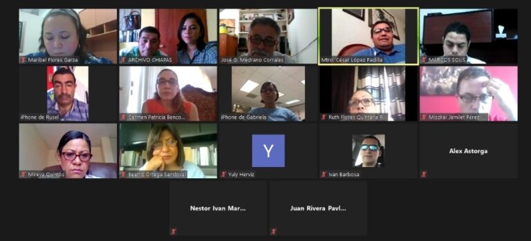 Participa PJE en reunión virtual con 32 titulares de los Archivos Judiciales del país