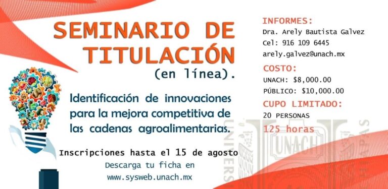 Oferta UNACH Seminario de Titulación en Línea