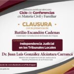 Invita Poder Judicial a Clausura de Ciclo de Conferencias por el Día de Las y Los Abogados