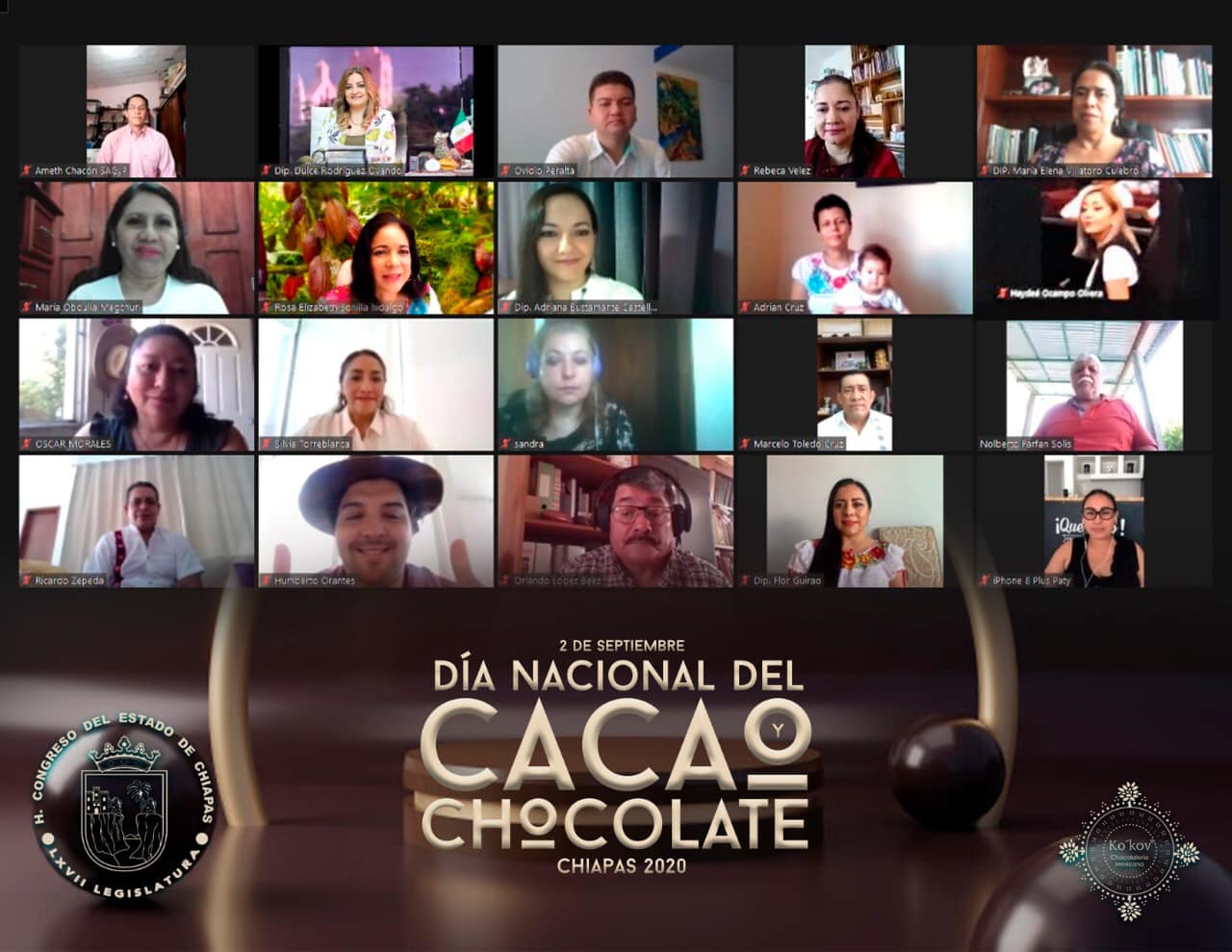 Congreso celebra Día del Cacao y Chocolate