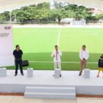 Inaugura Rutilio Escandón rehabilitación de la Unidad Deportiva de Berriozábal