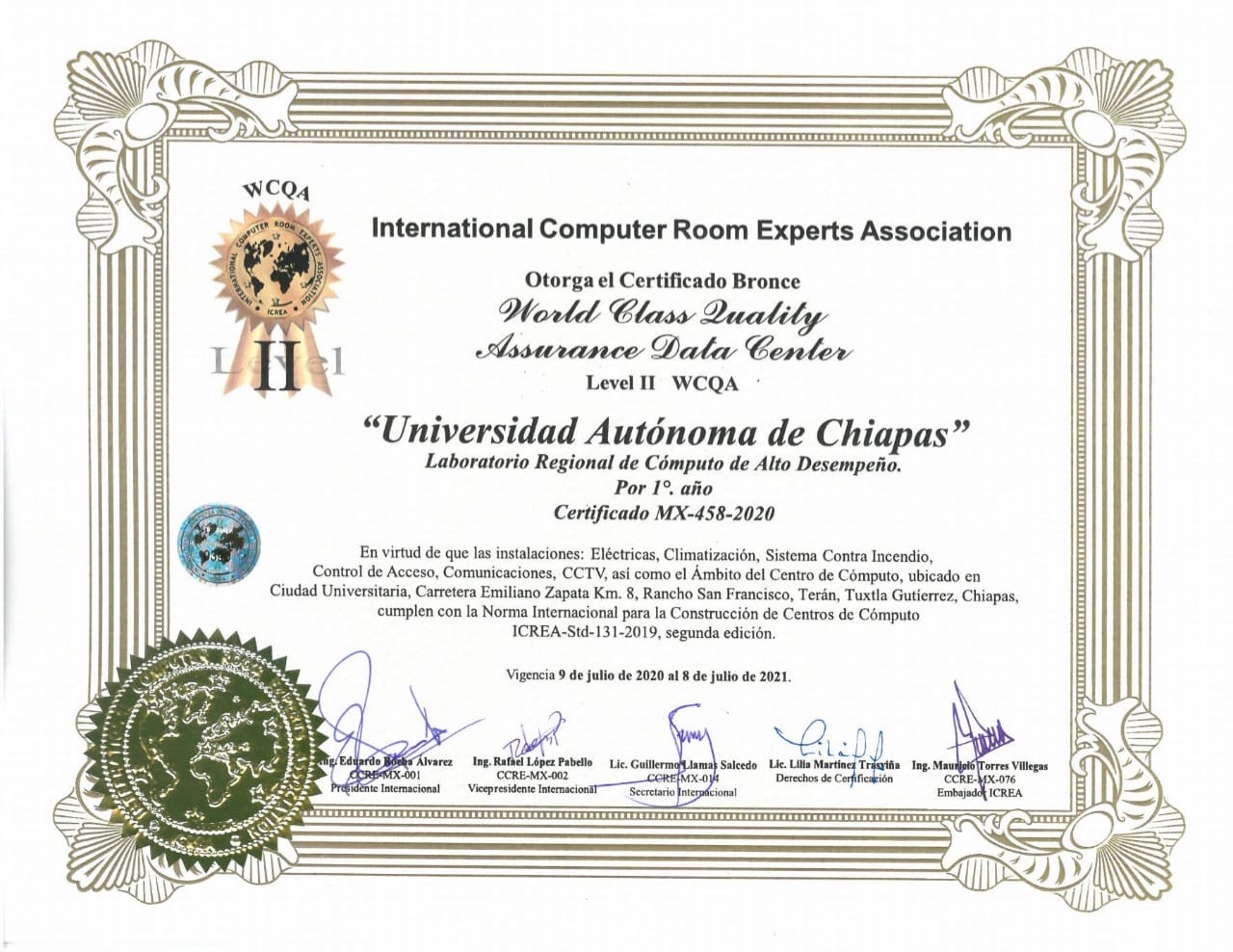 Certifican a nivel internacional al Laboratorio Regional de Cómputo de Alto Desempeño de la UNACH