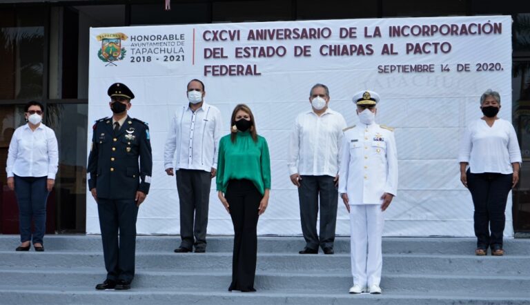 Con emotiva ceremonia cívica…AYUNTAMIENTO DE TAPACHULA CONMEMORA EL CXCVI ANIVERSARIO DE LA FEDERACIÓN DE CHIAPAS A MÉXICO