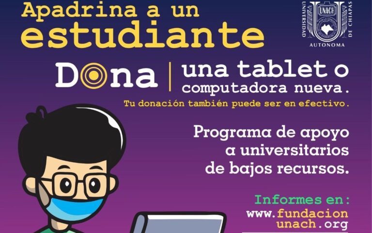 Lanzará UNACH  campaña de donación de tablets o computadoras para estudiantes de bajos recursos