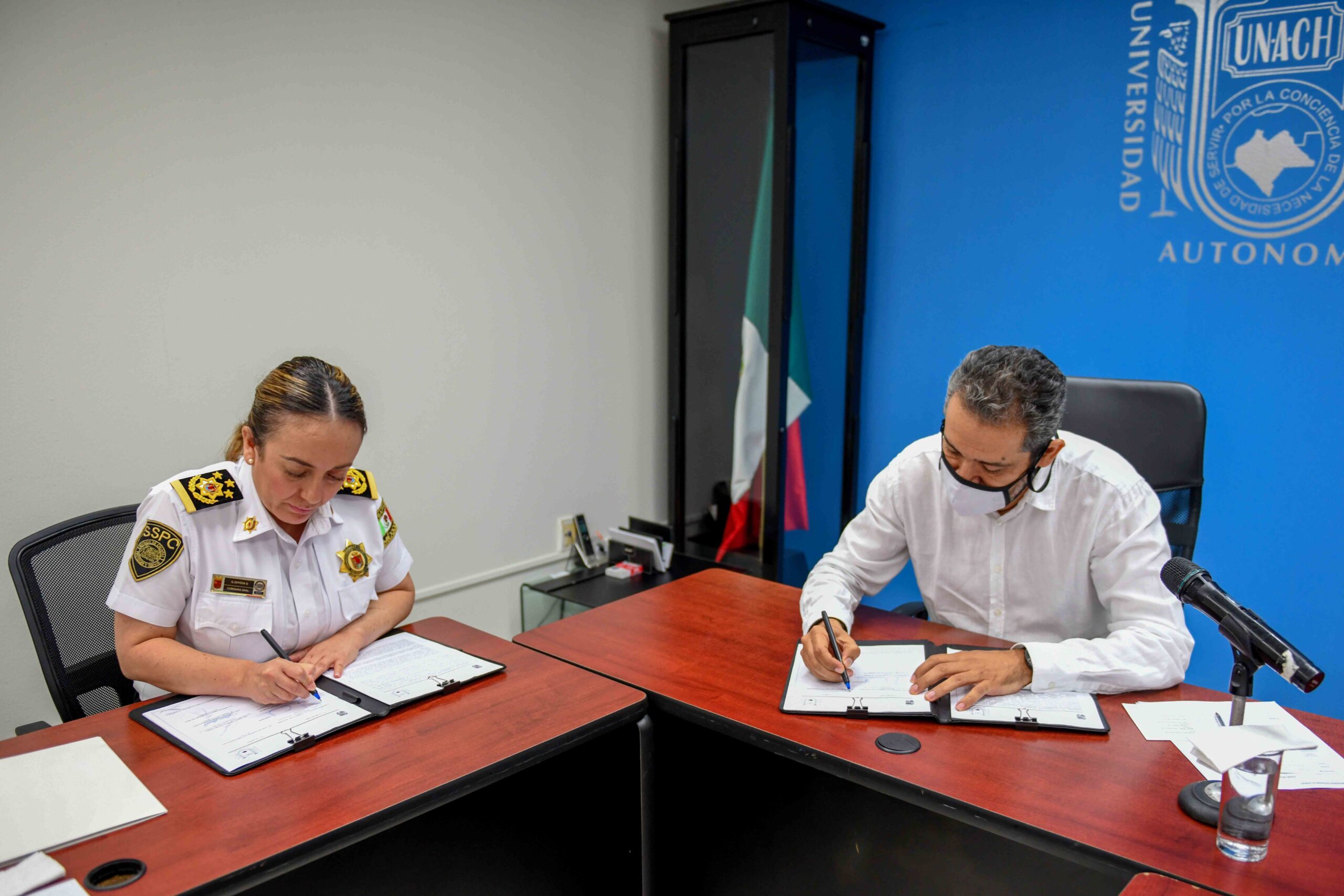 Suscriben acuerdo de colaboración UNACH y la SSyPC de Chiapas