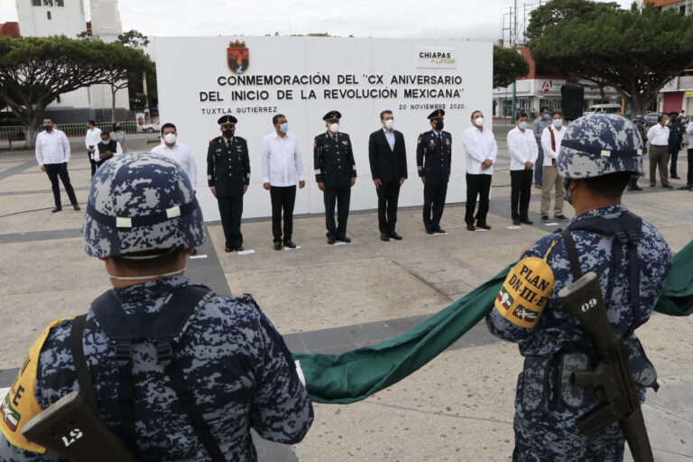 Encabeza Rutilio Escandón ceremonia por el CX Aniversario del Inicio de la Revolución Mexicana